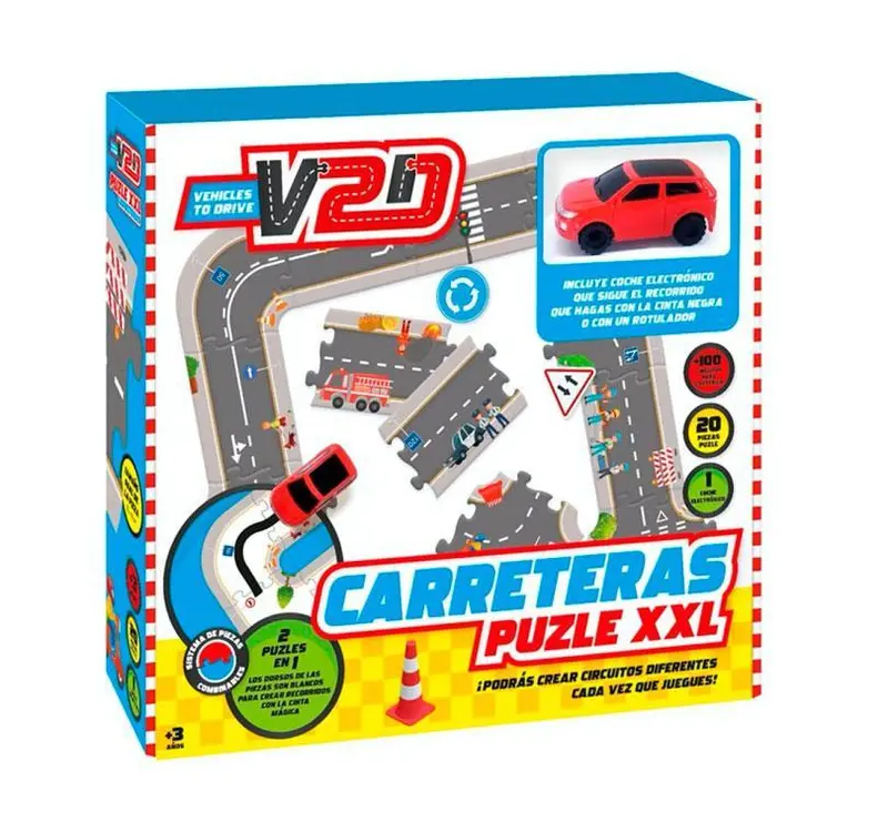Puzzle XXL infinito  Carreteras (CON COCHE)