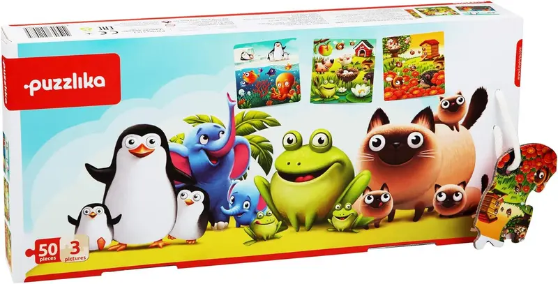 Puzzles 3 en 1 animales favoritos - cubika 12985