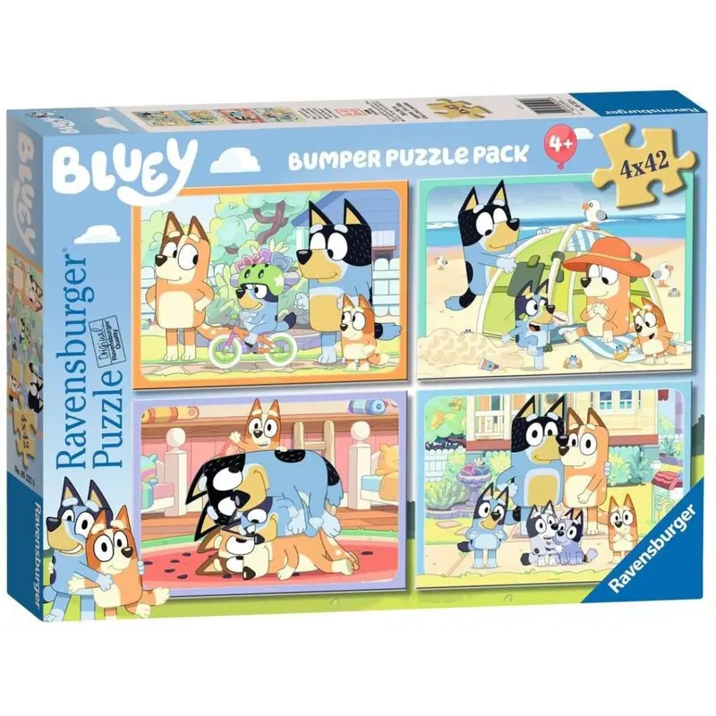 Puzzles Ravensburger - Bluey. 4x42 piezas