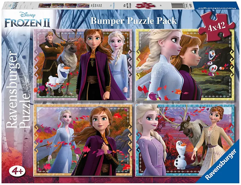 Puzzles Ravensburger - Frozen. 4x42 piezas