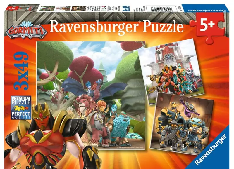 Puzzles Ravensburger - Gormiti. 3x49 piezas