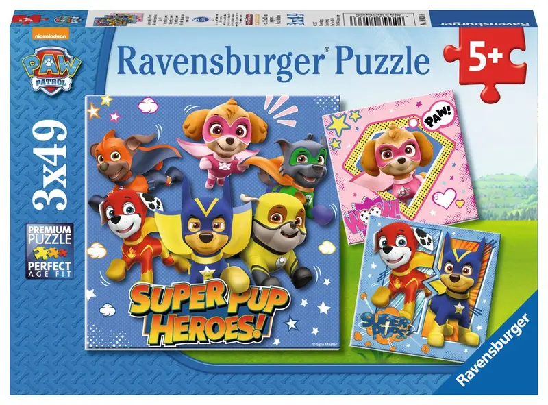 Puzzles Ravensburger - Patrulla Canina 2. 3x49