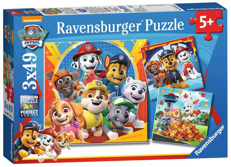 Puzzles Ravensburger - Patrulla Canina 3. 3x49