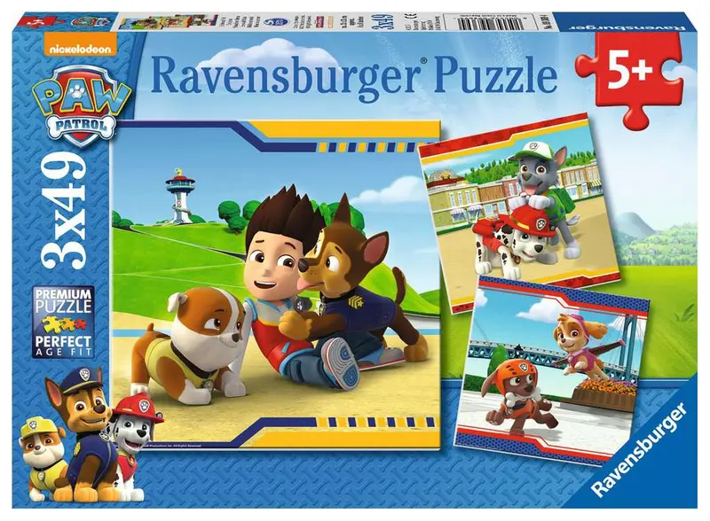 Puzzles Ravensburger - Patrulla Canina. 3x49