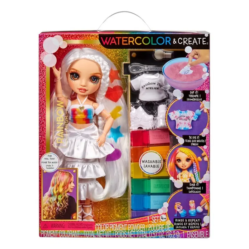Rainbow High Muñeca WaterColor & Create Ojos Marrones - MGA 507598