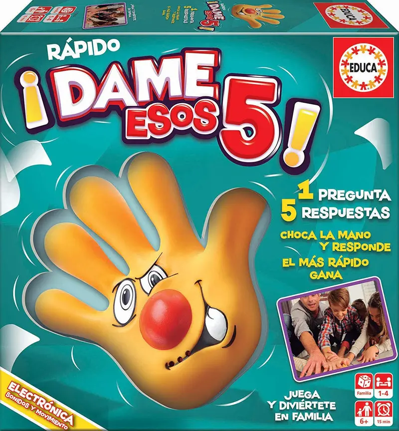 Rápido, ¡Dame Esos 5! Juego de Preguntas - Educa Borrás 17914