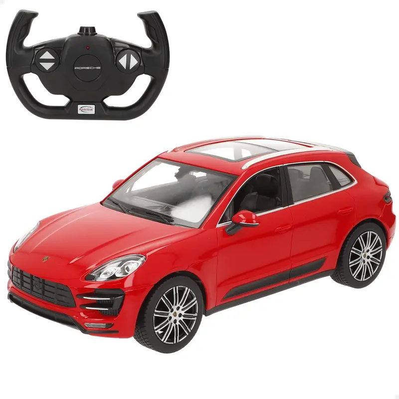 RASTAR Coche teledirigido Porsche Macan Turbo rojo 1