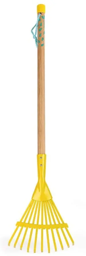 Rastrillo infantil jardineria de hoja grande happy garden - j03190