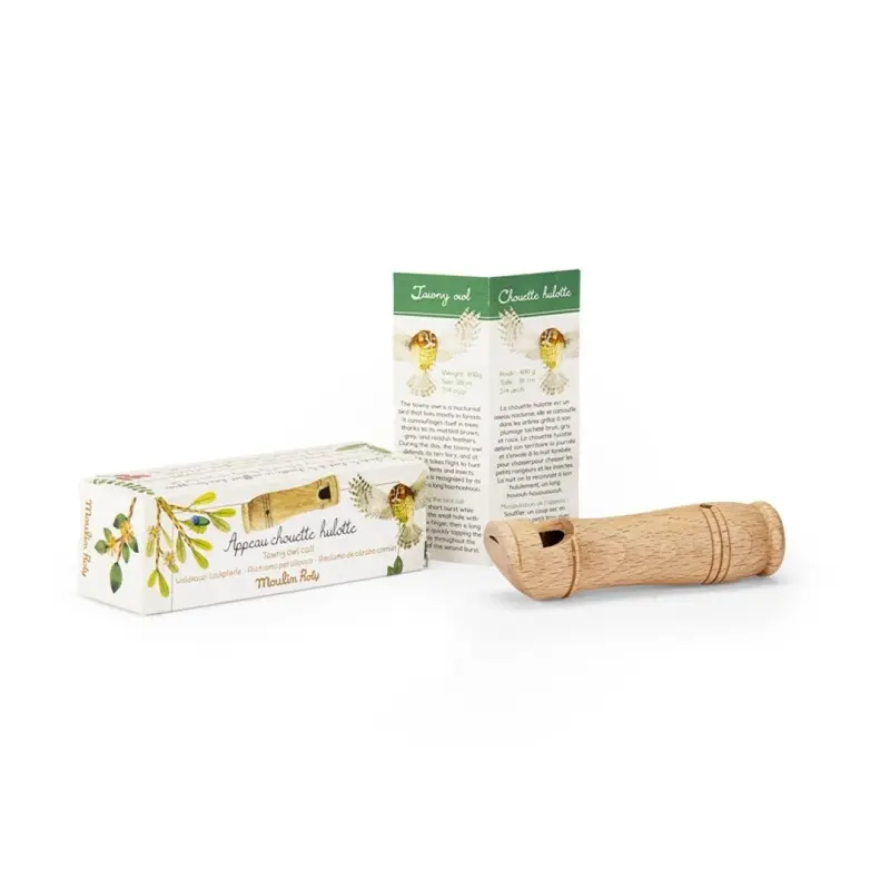Reclamo madera buho El Jardin de Moulin