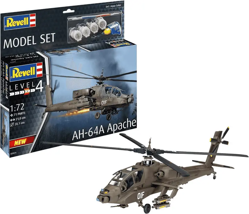 Revell Model Set Helicóptero AH-64A Apac