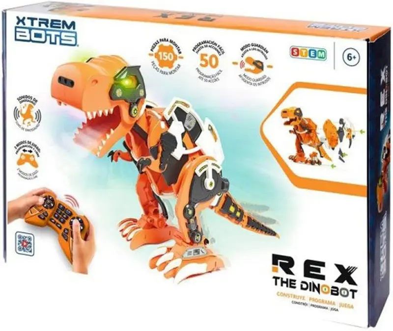 Rex the Dinobot STEM – Robot Dinosaurio Teledirigido Programable para Niños