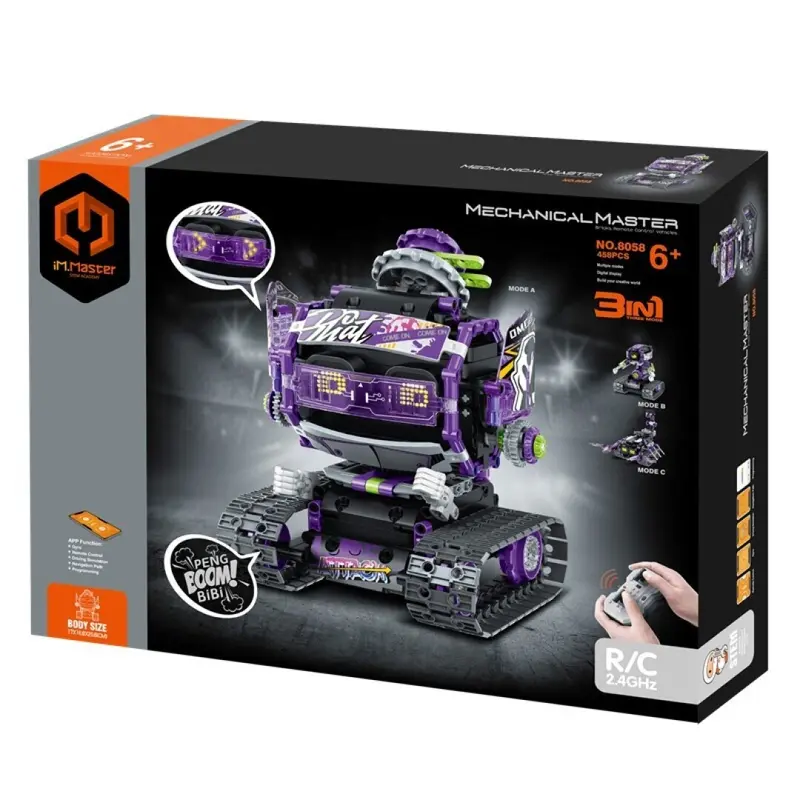 Robot Lila con paneles 3 en 1 458 Piezas - IM.Master