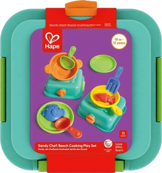 Sandy Chef Hape E4106 – Set de Juego de Cocina de Arena y Playa