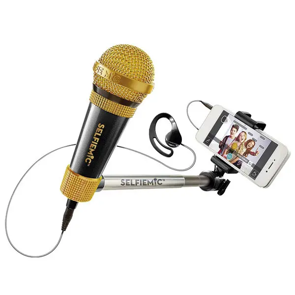 Selfie Mic Negro, Micrófono + Palo Selfie - IMC Toys 95274