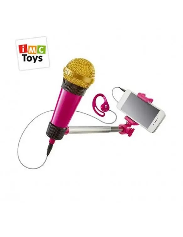 Selfie Mic Rosa, Micrófono + Palo Selfie - IMC Toys 95250