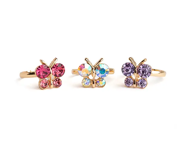 Set 3 Anillos Boutique Mariposas - Great Pretenders