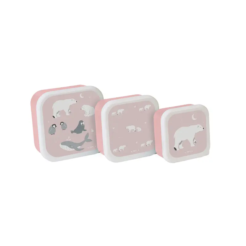 Set 3 Cajitas para almuerzo Polaris Rosa - Saro