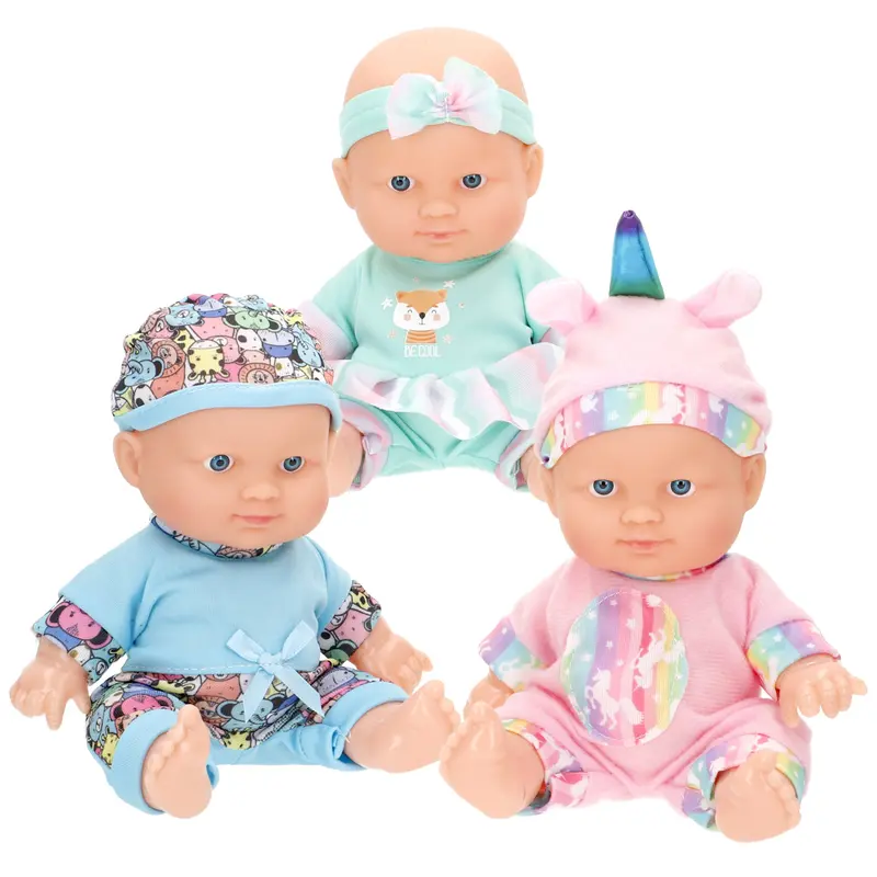 Set 3 Muñecos bebé 20 cm con ropa Colorbaby's