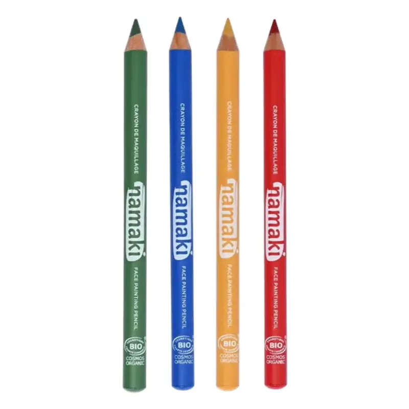 Set 4 Lápices Finos Maquillaje Namaki Verde/Azul/Amarillo/Rojo