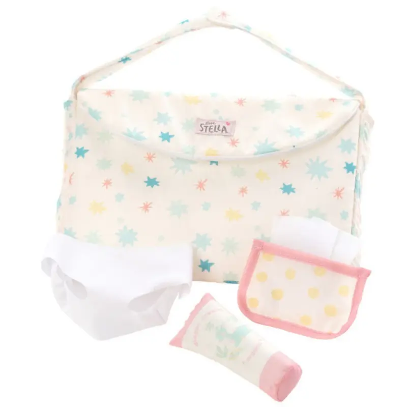 Set bolsa de pañales y cambiador para muñecas — Love Stella