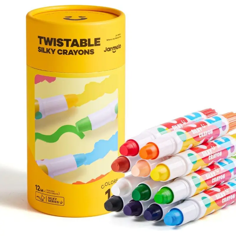 Set Bote de Crayones suaves lavables "Twistable" 12ud - Jarmelo