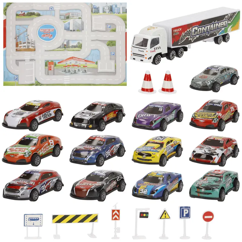 Set circuito ciudad con vehículos fricción 1