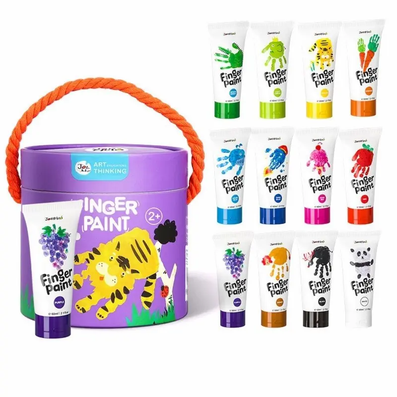 Set Cubo pintura de dedos 12 ud - Jarmelo