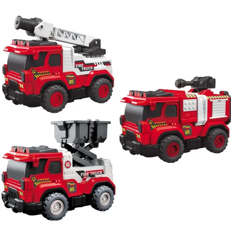 Set de 3 camiones de bomberos
