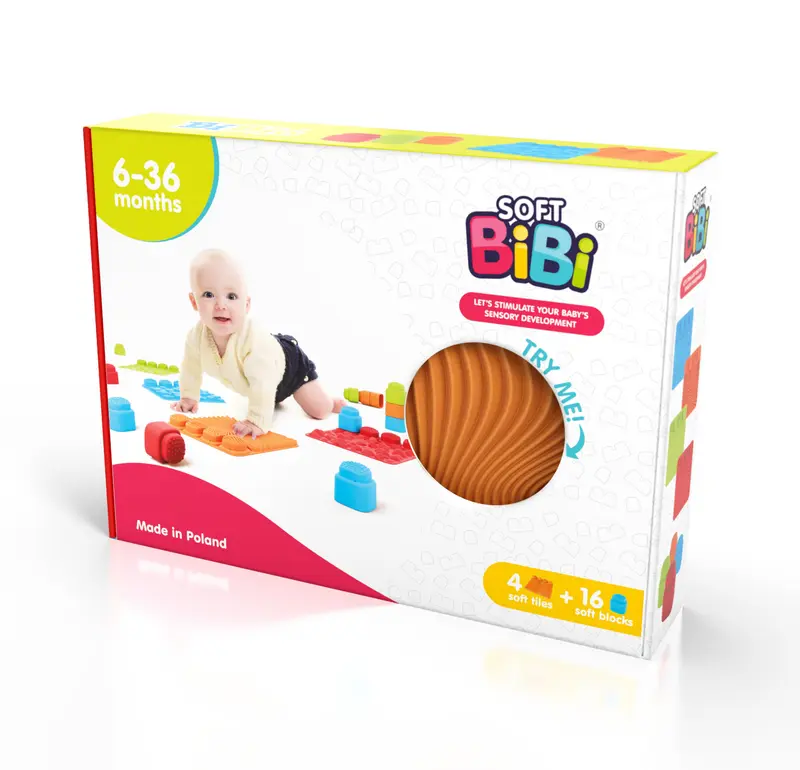 Set de 3 Suelos y 16 Bloques Sensoriales Soft Bibi - BiBio