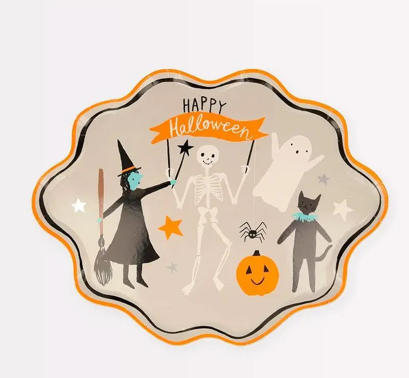 Set de 8 platos Happy Halloween
