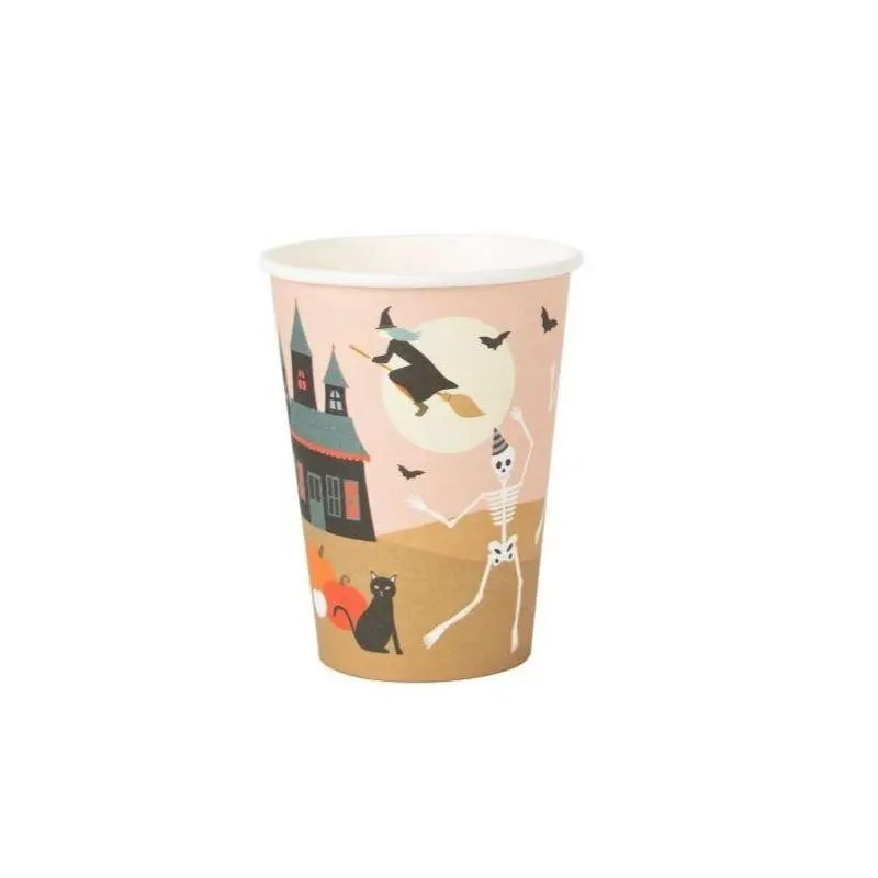 Set de 8 vasos de papel Halloween