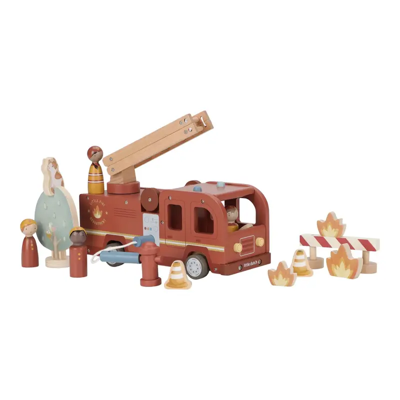 Set de Bomberos con camión FSC Little Dutch