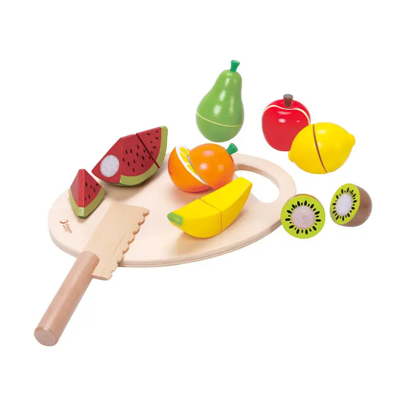 Set de cortar frutas con tabla y cuchillo