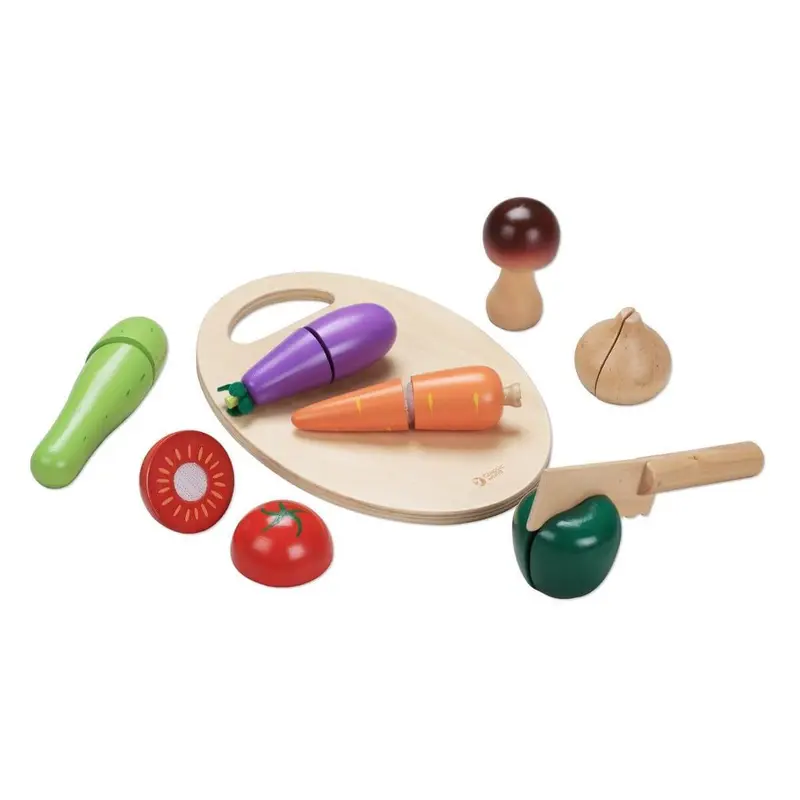 Set de cortar verduras con tabla y cuchillo