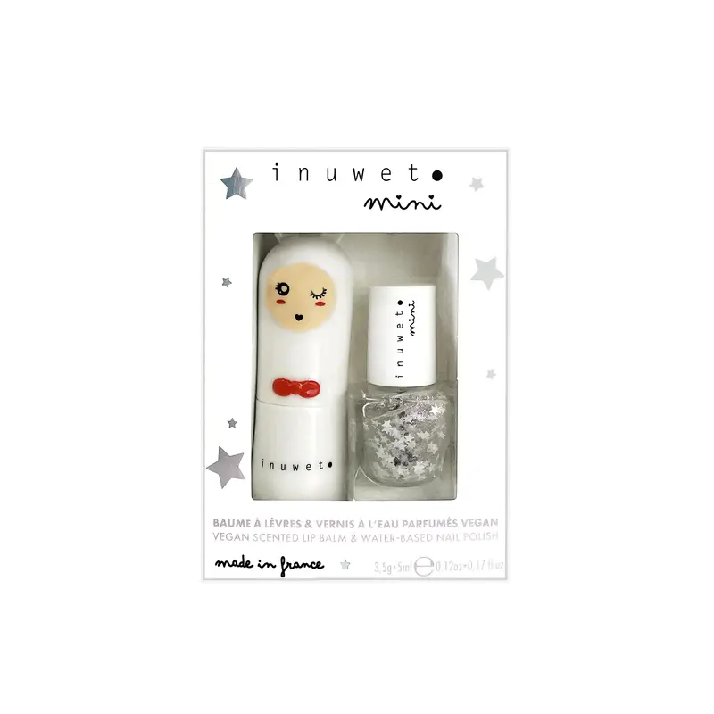 Set de Labial Algodón de Azúcar + Esmalte de Uñas Estrellas - Inuwet