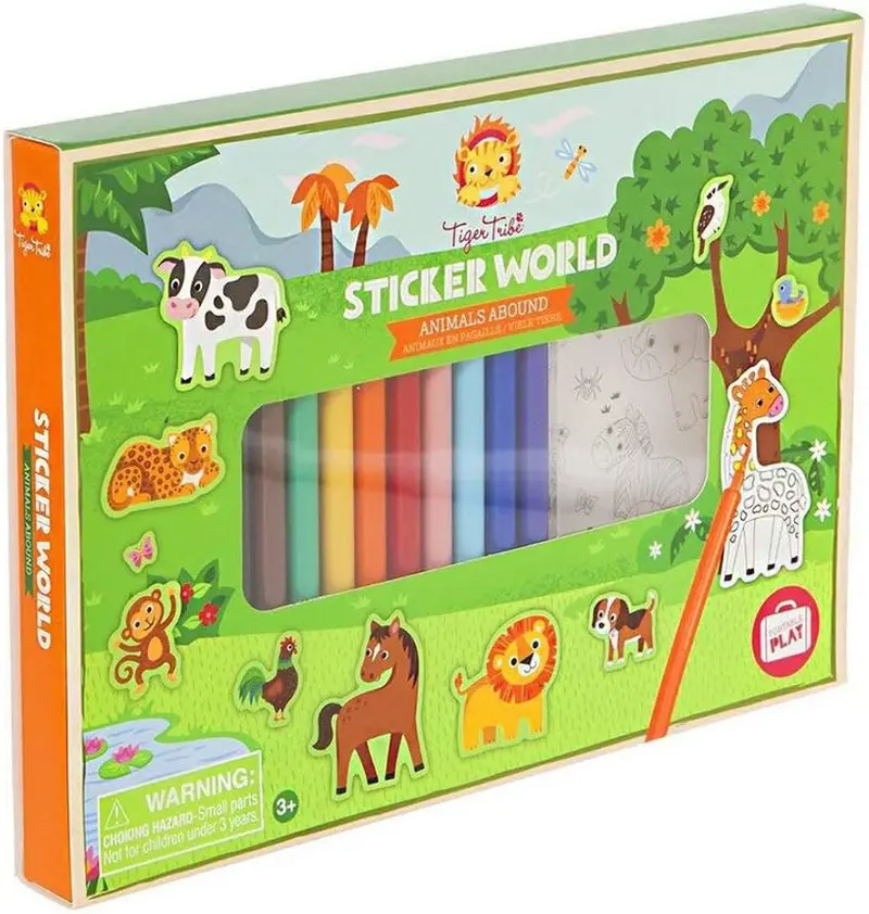 Set de Pegatinas Animals Abound | +200 Pegatinas Animales | Manualidades +3 Años