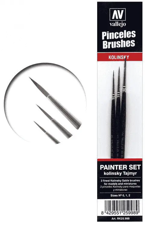 Set de Pinceles Kolinsky-Tajmyr 0, 1 y 2