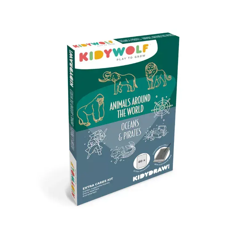 Set de plantillas Piratas y Animales del mundo Kidydraw - Kidywolf