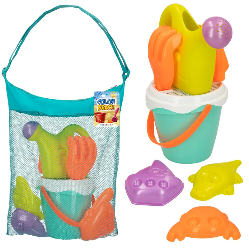 Set de playa con cubo y accesorios Color Beach