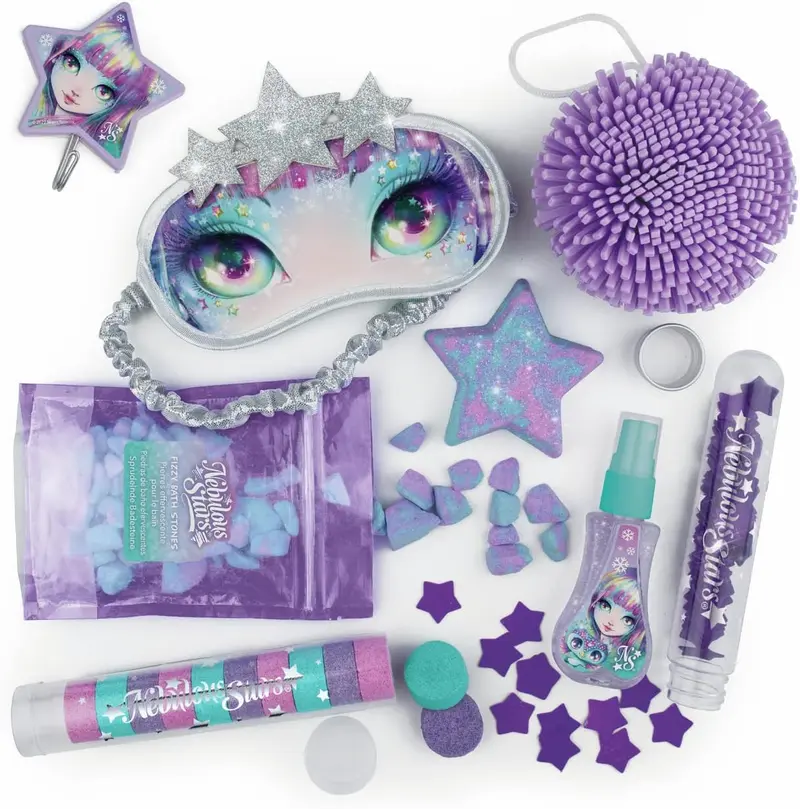 Set de Spa y Baño Nebulous Stars - Kit de Belleza Galáctica 7 Accesorios