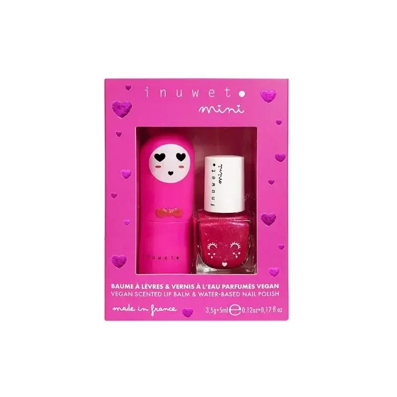 Set labial y esmalte de uñas base de agua- Cereza
