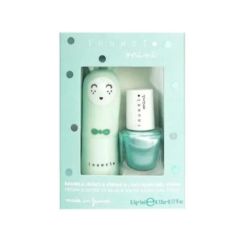 Set labial y esmalte de uñas base de agua- Manzana