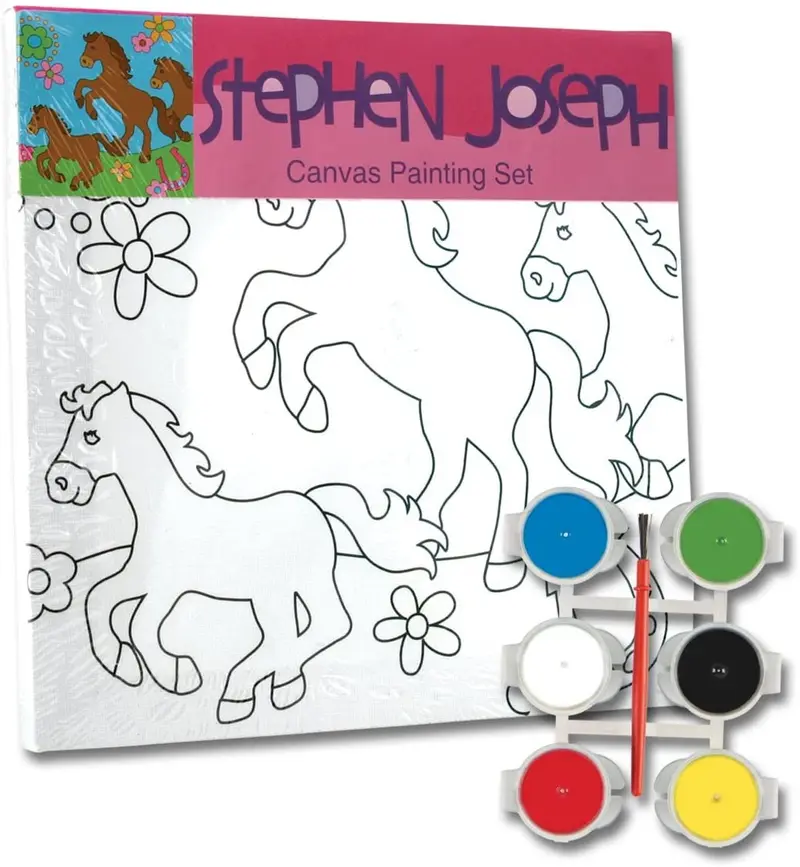 Set lienzo caballos pintura infantil - stephen joseph