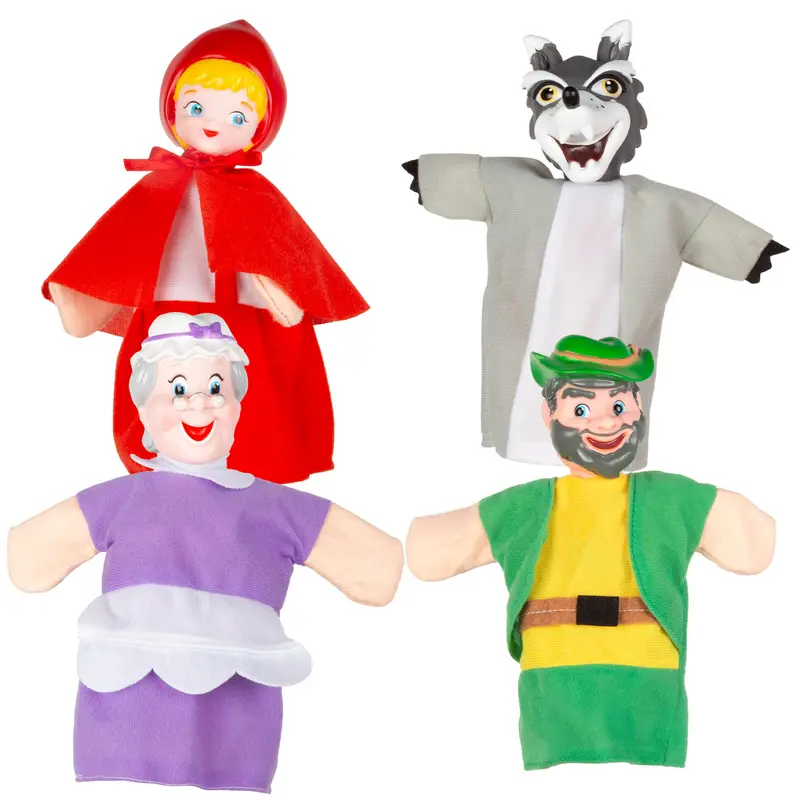 Set Marionetas Caperucita Roja 25 cm Cucu Show