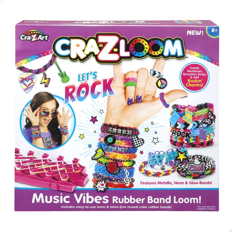 Set pulseras de goma con telar Rock Cra-Z-Art