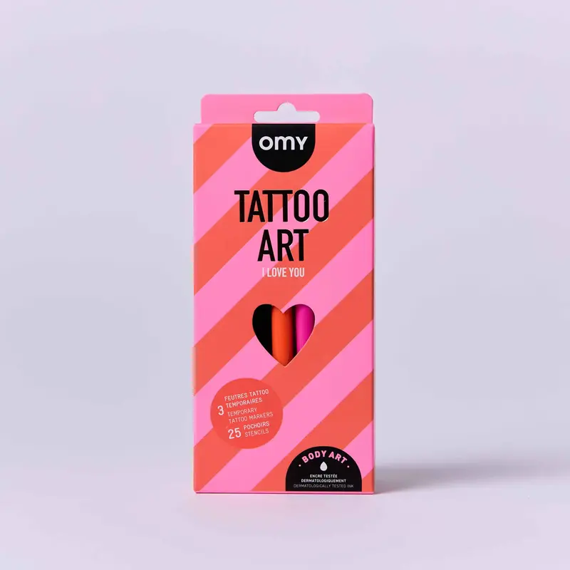 Set Rotuladores de Tatuajes Temporal - I Love you - OMY