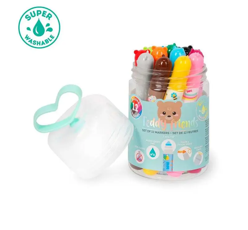 Set Rotuladores lavables  12 colores LEGAMI