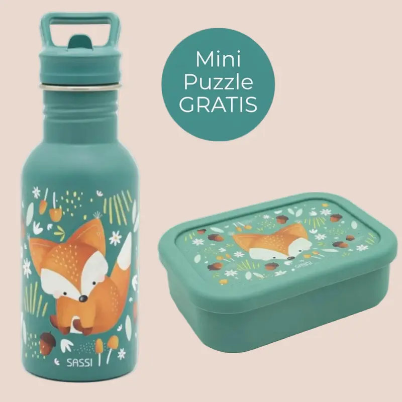 Set Zorro - Botella + Fiambrera infantil