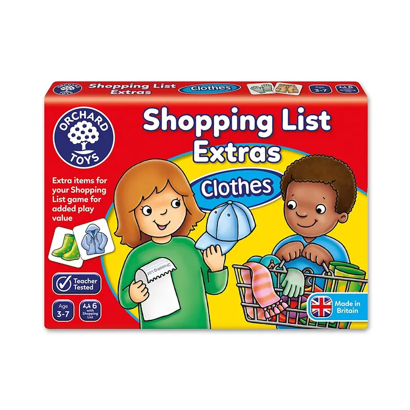 Shopping List Clothing – Juego Vocabulario Ropa en Inglés | Orchard Toys