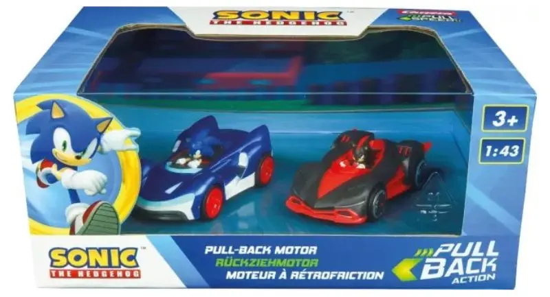Sonic 2 Coches con Motor Pull Back - Carrera 15813023